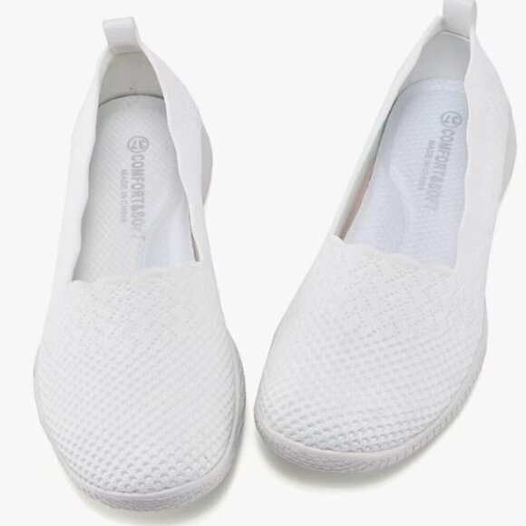 💚Women's Walking Shoes - Mesh Slip on Sneaker Knit Round Toe Casual Memory Foam - Picture 2 of 10